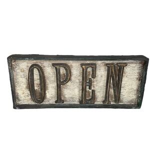 ❤️ Vintage and Rustic Style Open Sign